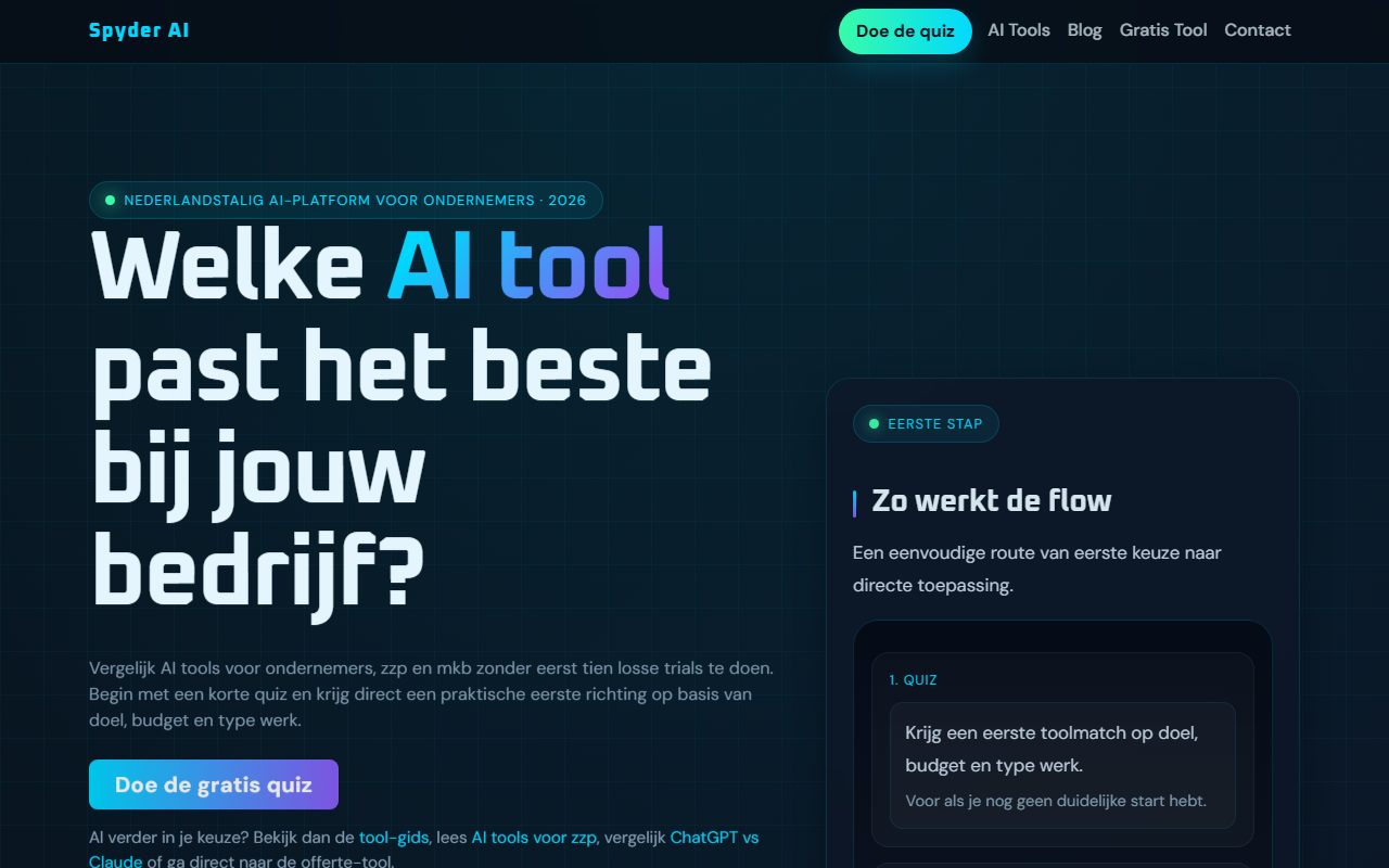 Schermafbeelding van SpyderAI
